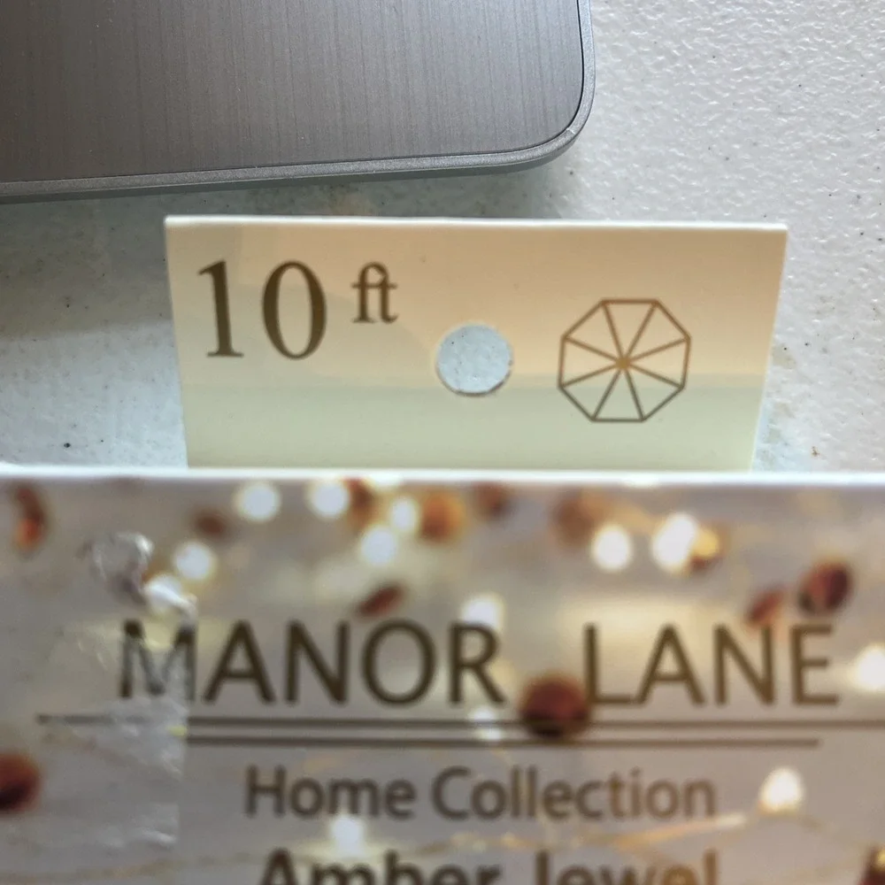 Manor Lane Home Collection Amber Jewel Shimmer String Lights